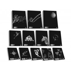 Τετράδιο SKAG Black & White Σπιράλ 17x25 2 ΘΕΜΑΤΑ No 9062